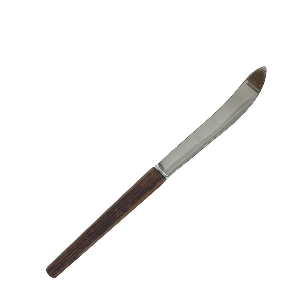 Vintage Neiman Marcus France Steak Knife Stainless Steel Wood Handle MCM